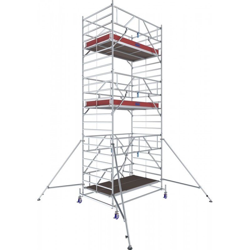 Rusztowanie aluminiowe przejezdne na kółkach STABILO 50 podest 1,5 x 2,5m - 7,4m - 782052P