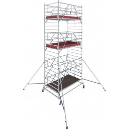 Rusztowanie aluminiowe przejezdne na kółkach STABILO 50 podest 1,5 x 2,5m - 7,4m - 782052P