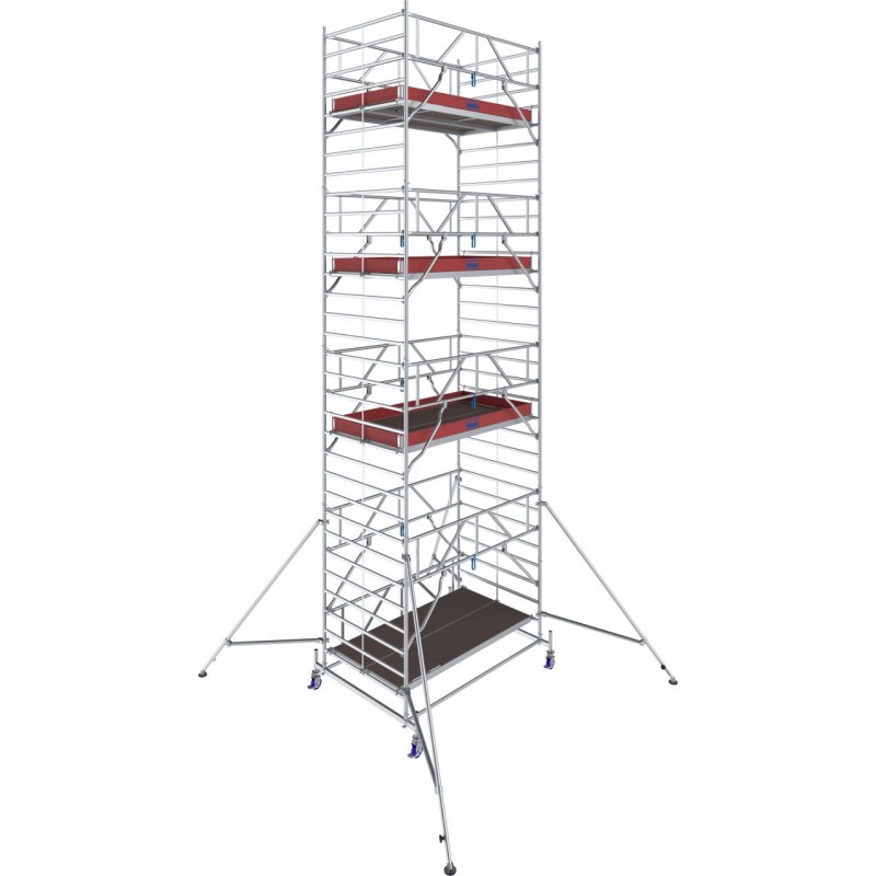 Rusztowanie aluminiowe przejezdne na kółkach STABILO 50 podest 1,5 x 2,5m - 9,4m - 782076P