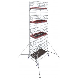 Rusztowanie aluminiowe przejezdne na kółkach STABILO 50 podest 1,5 x 2,5m - 9,4m - 782076P