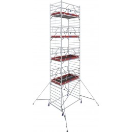 Rusztowanie aluminiowe przejezdne na kółkach STABILO 50 podest 1,5 x 2,5m - 10,4m - 782083P