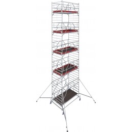 Rusztowanie aluminiowe przejezdne na kółkach STABILO 50 podest 1,5 x 2,5m - 11,4m - 782090P