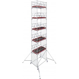 Rusztowanie aluminiowe przejezdne na kółkach STABILO 50 podest 1,5 x 2,5m - 12,4m - 782106P