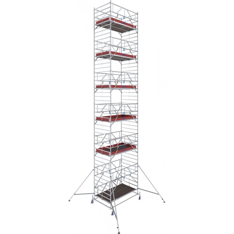 Rusztowanie aluminiowe przejezdne na kółkach STABILO 50 podest 1,5 x 2,5m - 13,4m - 782113P